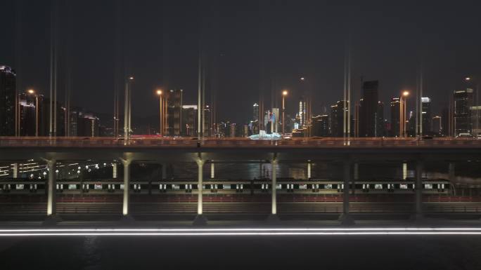 重庆两江四岸朝天门大桥重庆夜景灯光4K