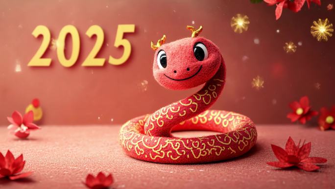 2025蛇年卡通动画背景