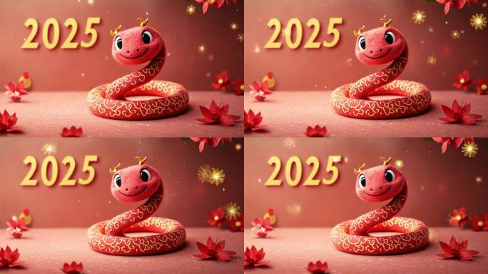 2025蛇年卡通动画背景