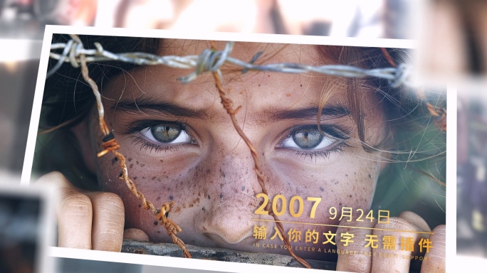 干净温馨照片相册展示AE模板