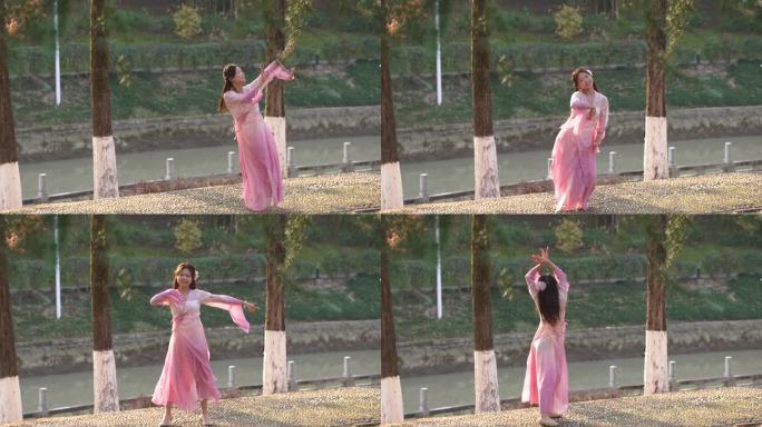 4K 实拍古风美女跳古风舞蹈
