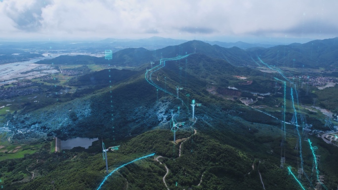 智慧风电清洁能源电网科技电流