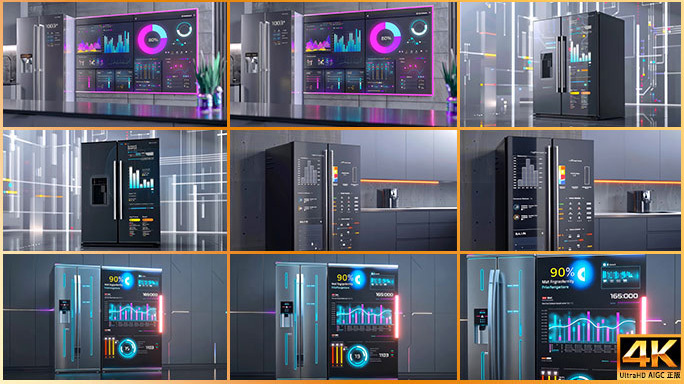 智能电冰箱片头 数字化家居 家庭生活家电