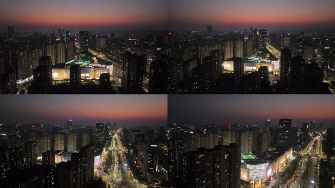 杭州滨江龙湖天街夜景 4K  50P