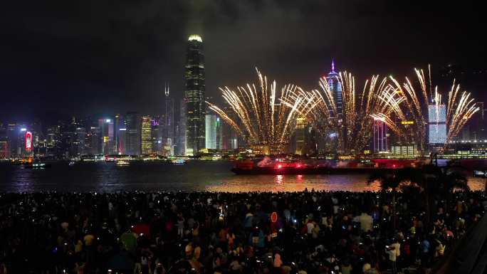 【正版4k]香港维多利亚港航拍宣传片