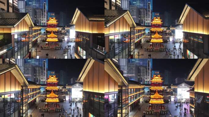 无锡寺庙城市航拍 4K  50P