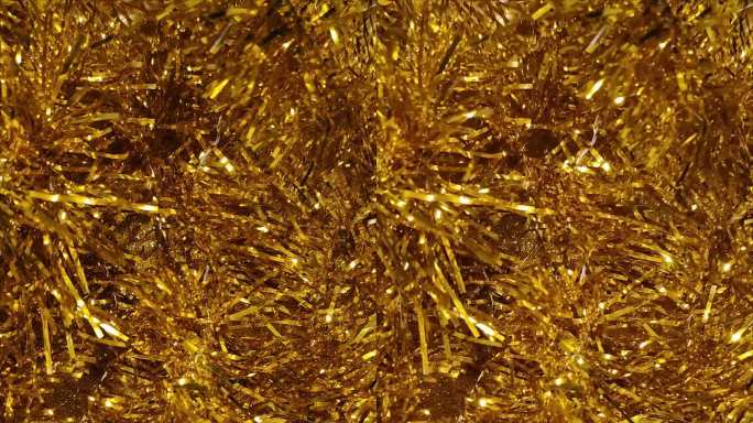 金色圣诞丝带抽象背景