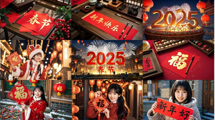 过年春节元旦新春快乐新年快乐新年拜年新春