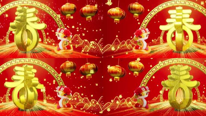 4K宽屏舞台春字背景37