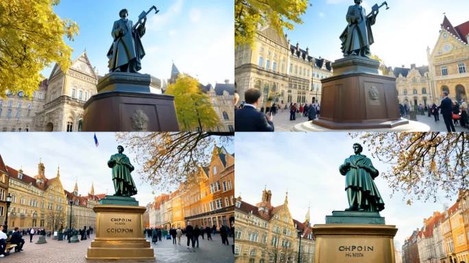 安特卫普肖邦雕像音乐文化