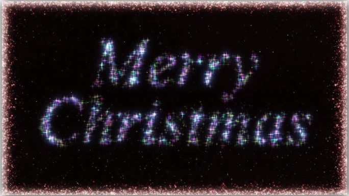 圣诞快乐，雪地上的闪光，4K循环画面