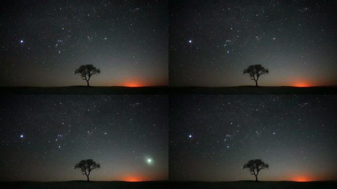 4K50P双子座火流星直录 流星划过天空