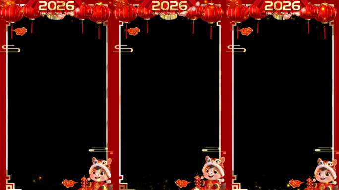 2026马年竖边框-无缝循环带通道