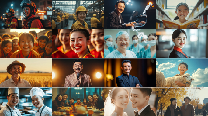 中国各行业人物笑脸大合集