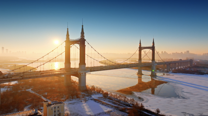 哈尔滨/大气唯美航拍标志性建筑/4K高清