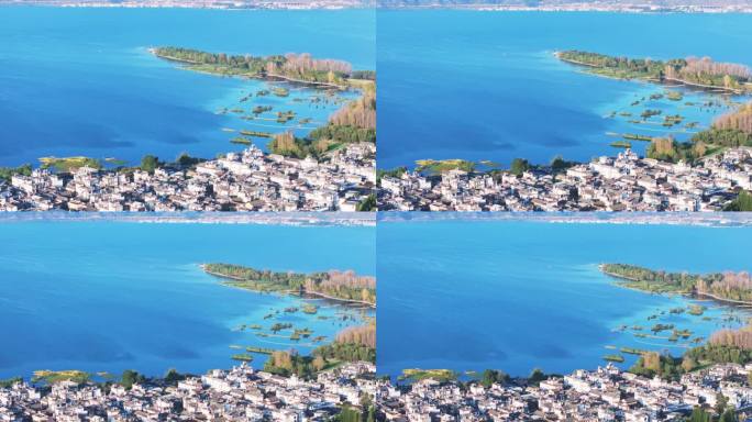 4k航拍云南大理喜洲古镇