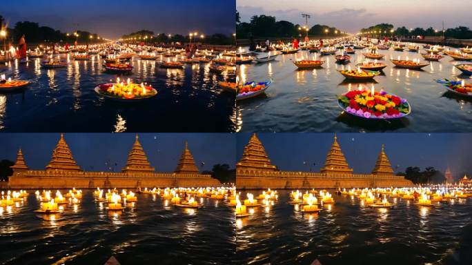 恒河夜祭千灯摇曳祈福圣地