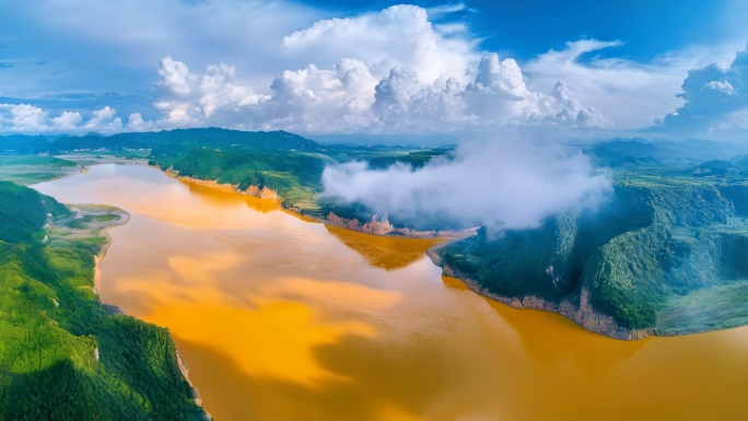 九曲黄河长江黄河中国河流大好河山黄河流域