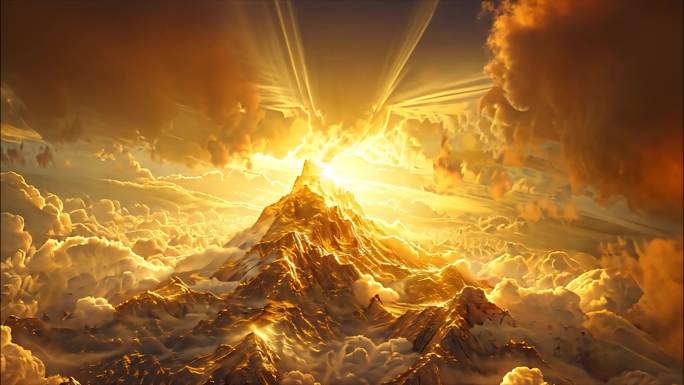 清晨早晨日出云海太阳升起云海云海日出云层