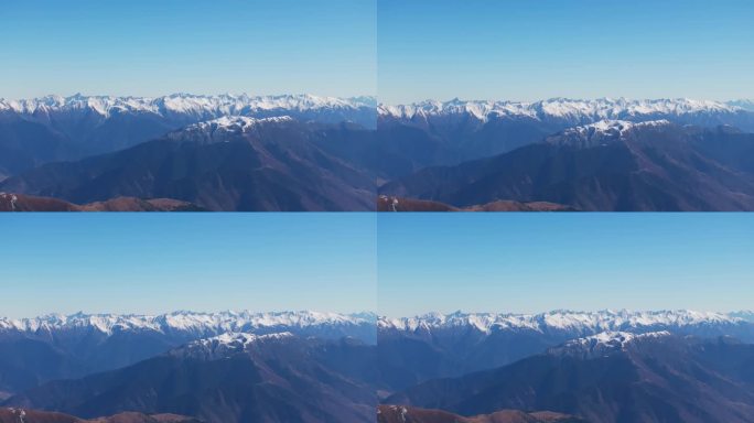 4k航拍森林草原雪山