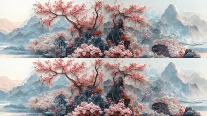 【8k】唯美中式纸雕山水