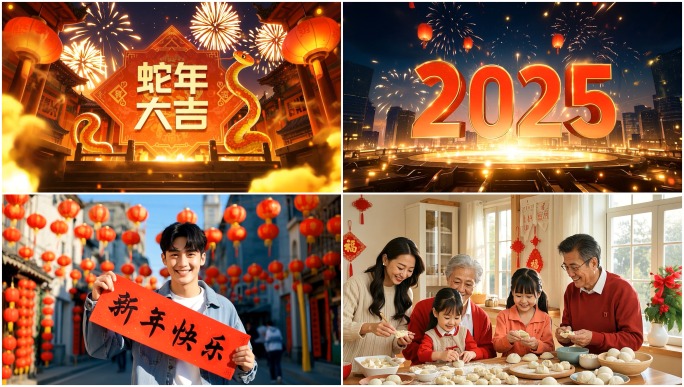 【4K实拍画质】2025蛇年春节过年合集