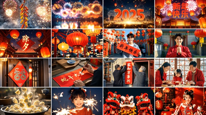 【4K实拍画质】2025蛇年春节过年合集