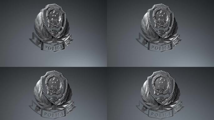 警察帽徽三维模型C4D工程