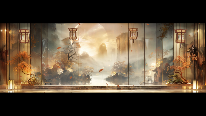 国风古风舞台背景戏曲戏剧