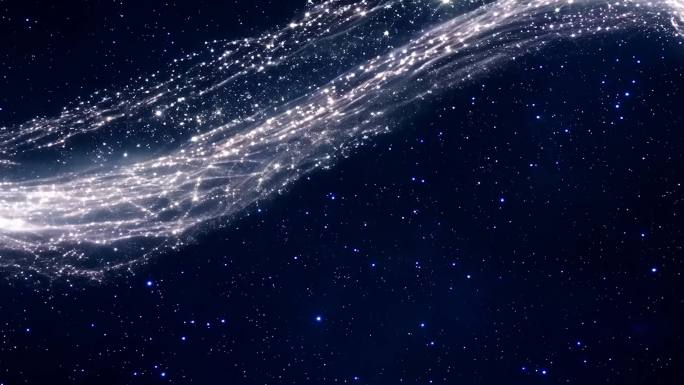 流动星光构成的深空背景