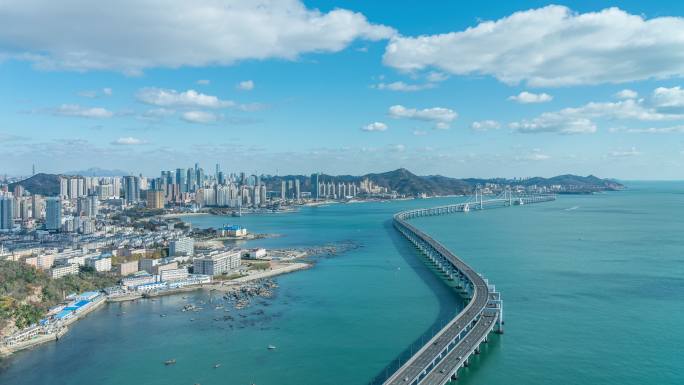 大连星海湾碧海蓝天延时