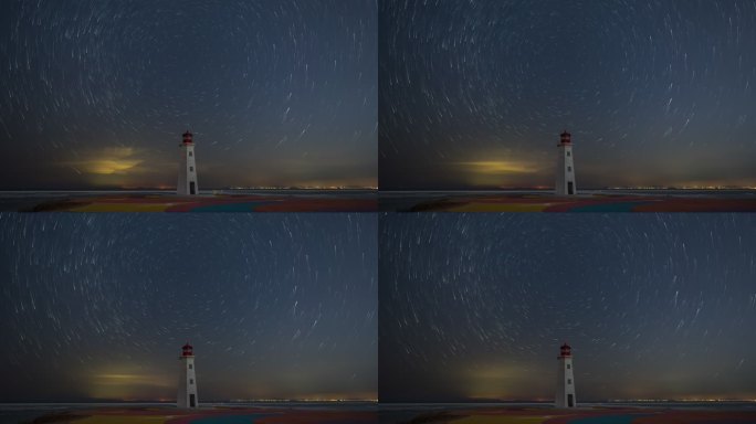大连泊霞湾灯塔星轨延时