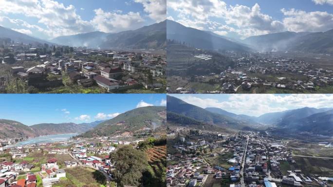 攀枝花米易普威镇航拍