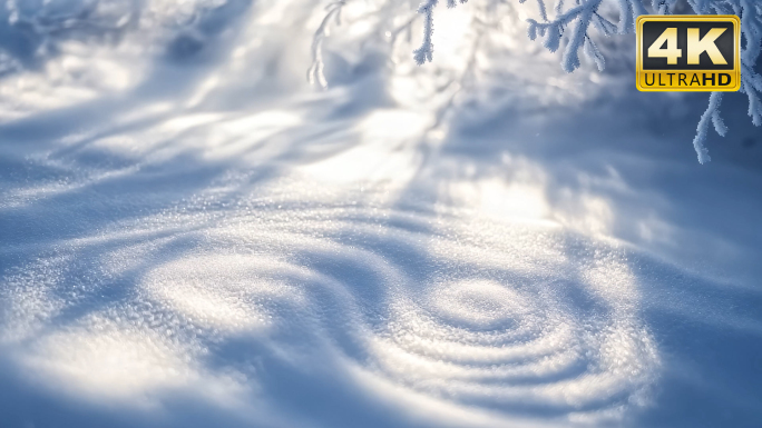 冬至立冬唯美雪景大寒小寒节气视频素材7