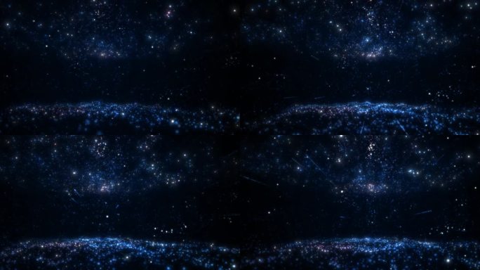 原创4K唯美蓝色粒子星河AE模板