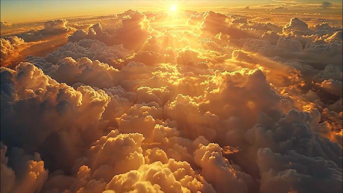 清晨早晨日出云海太阳升起云海云海日出云层