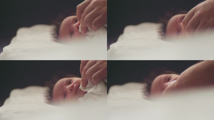 特写镜头：新生儿宝宝