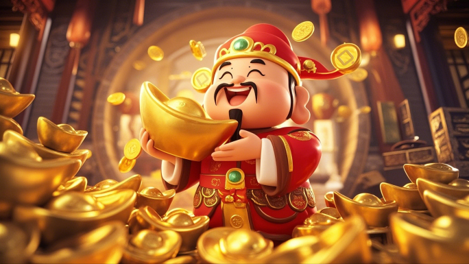 4K财神过年财神送财招财进宝金光闪闪合集