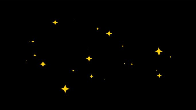 卡通星星闪烁带透明通道