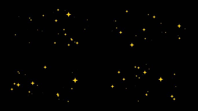 卡通星星闪烁带透明通道