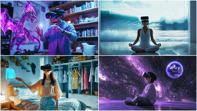 VR眼镜虚拟空间元宇宙科技未来生活