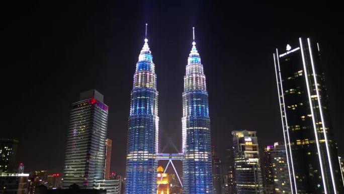 吉隆坡双子塔灯光秀