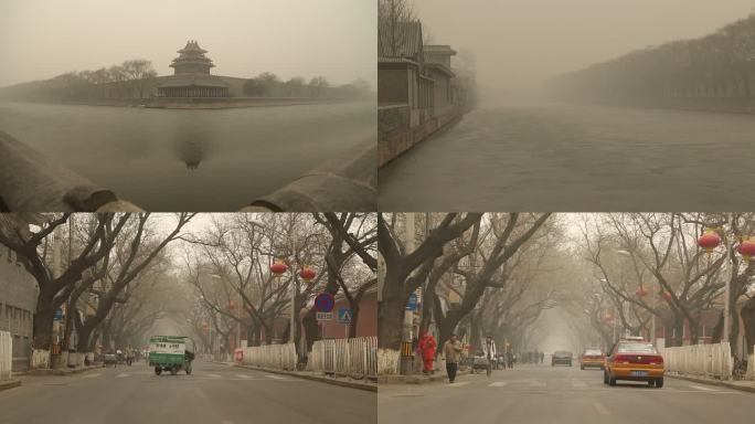 北京角楼雾霾