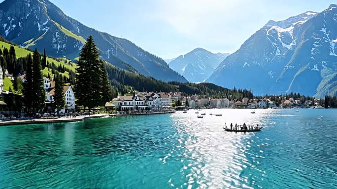 琉森湖 湖光山色度假胜地