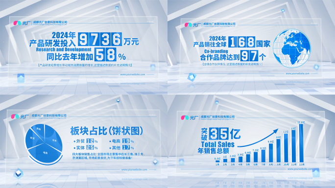 简洁明亮科技数据文字展示包装