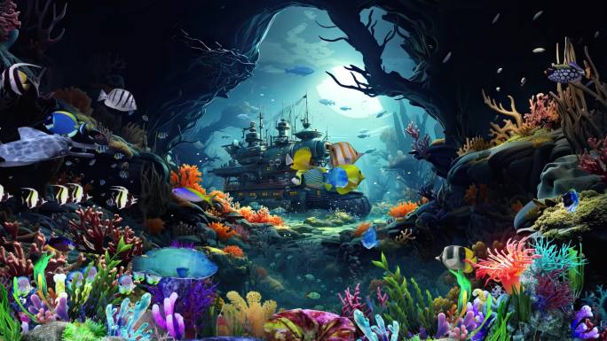 海底世界鱼缸置景