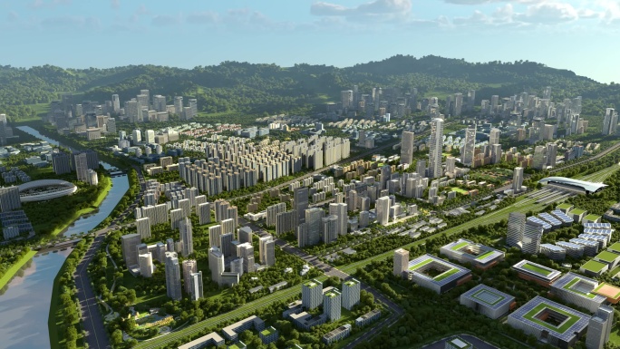 城市漫游城市规划城市天际线