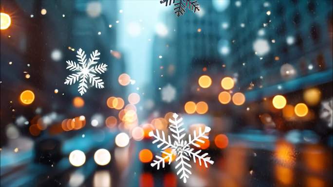 冬天冬季大雪雪景航拍寒冷冬至