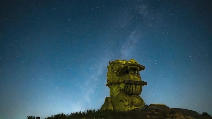 新郑华夏祖龙星空延时4k