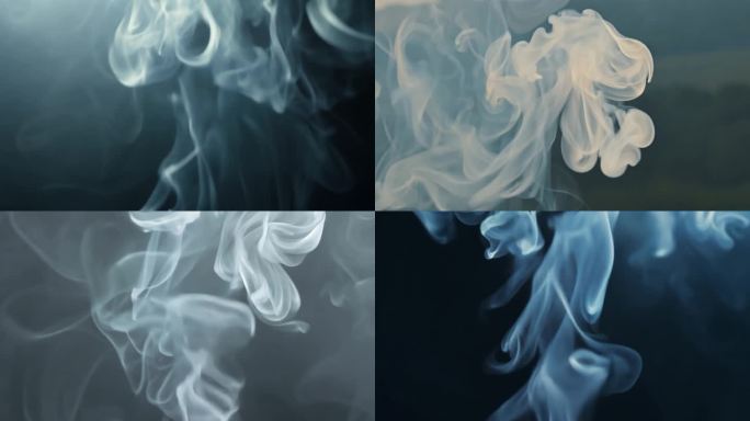烟雾涡流在空气中缓慢散开